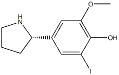 4-((2S)PYRROLIDIN-2-YL)-2-IODO-6-METHOXYPHENOL 结构式