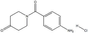 4-(4-氧代-哌啶-1-甲酰基)-苯胺盐酸盐 结构式