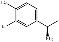 (R)-4-(1-氨基乙基)-2-溴苯酚 结构式