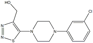 {5-[4-(3-CHLOROPHENYL)PIPERAZIN-1-YL]-1,2,3-THIADIAZOL-4-YL}METHANOL 结构式