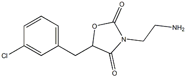 3-(2-AMINO-ETHYL)-5-(3-CHLORO-BENZYL)-OXAZOLIDINE-2,4-DIONE 结构式