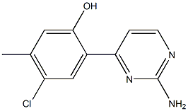 2-(2-Aminopyrimidin-4-yl)-4-chloro-5-methylphenol 结构式