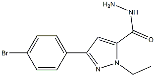 3-(4-Bromophenyl)-1-ethyl-1H-pyrazole-5-carbohydrazide 结构式