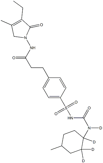 格列美脲 -D4 结构式