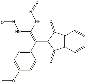 2-(2-AZA-2-(DIMETHYLAMINO)-1-(4-METHOXYPHENYL)VINYL)INDANE-1,3-DIONE 结构式