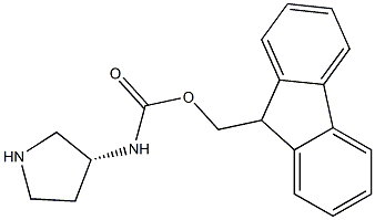 (R)-3-(Fmoc-amino)pyrrolidine 结构式