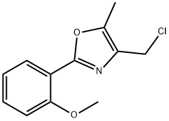 4-(氯甲基)-2-(2-甲氧苯基)-5-甲基-1,3-恶唑 结构式