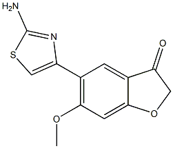 5-(2-AMINO-1,3-THIAZOL-4-YL)-6-METHOXY-1-BENZOFURAN-3(2H)-ONE 结构式