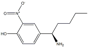 4-((1R)-1-AMINOPENTYL)-2-NITROPHENOL 结构式