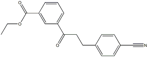 3'-CARBOETHOXY-3-(4-CYANOPHENYL)PROPIOPHENONE 结构式