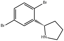(2S)-2-(2,5-Dibromophenyl)pyrrolidine 结构式