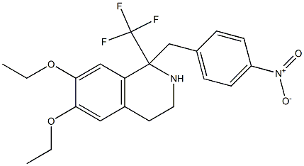 6,7-DIETHOXY-1,2,3,4-TETRAHYDRO-1-(P-NITROBENZYL)-1-(TRIFLUOROMETHYL)ISOQUINOLINE 结构式