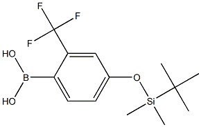 4-(TERT-BUTYLDIMETHYLSILANYLOXY)-2-TRIFLUOROMETHYLPHENYLBORONIC ACID 结构式