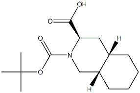 (3R,4AS,8AS)-N-BOC-DECAHYDROISOQUINOLINE-3-CARBOXYLIC ACID 结构式