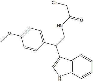 2-CHLORO-N-[2-(1H-INDOL-3-YL)-2-(4-METHOXYPHENYL)ETHYL]ACETAMIDE 结构式