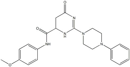 2-(4-PHENYL-1-PIPERAZINYL)-N-(4-METHOXYPHENYL)-6-OXO-3,4,5,6-TETRAHYDRO-4-PYRIMIDINECARBOXAMIDE 结构式