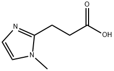 3-(1-甲基-1H-咪唑-2-基)丙酸 结构式