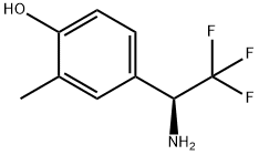 4-((1S)-1-Amino-2,2,2-trifluoroethyl)-2-methylphenol 结构式