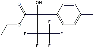 3,3,4,4,4-PENTAFLUORO-2-HYDROXY-2-(P-TOLYL)BUTYRIC ACID ETHYL ESTER 结构式