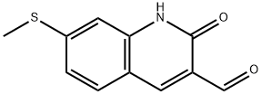 7-METHYLSULFANYL-2-OXO-1,2-DIHYDRO-QUINOLINE-3-CARBALDEHYDE 结构式