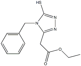 ETHYL (4-BENZYL-5-MERCAPTO-4H-1,2,4-TRIAZOL-3-YL)ACETATE 结构式