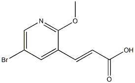 3-(5-溴-2-甲氧基吡啶-3-基)丙烯酸 结构式