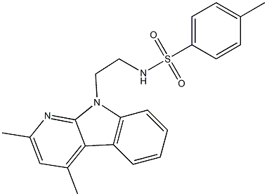 N-[2-(2,4-DIMETHYL-9H-PYRIDO[2,3-B]INDOL-9-YL)ETHYL]-4-METHYLBENZENESULFONAMIDE 结构式