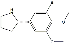 5-((2S)PYRROLIDIN-2-YL)-1-BROMO-2,3-DIMETHOXYBENZENE 结构式