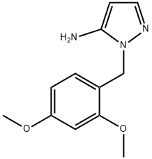 2-(2,4-二甲氧基-苄基)-2H-吡唑-3-胺 结构式