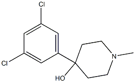 4-(3,5-DICHLOROPHENYL)-4-HYDROXY-1-METHYLPIPERIDINE 结构式