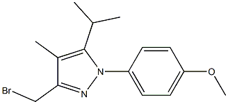 3-BROMOMETHYL-5-ISOPROPYL-1-(4-METHOXY-PHENYL)-4-METHYL-1H-PYRAZOLE 结构式