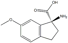 (1S)-1-AMINO-6-METHOXYINDANECARBOXYLIC ACID 结构式