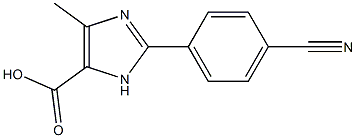 2-(4-CYANOPHENYL)-5-METHYL-3H-IMIDAZOLE-4-CARBOXYLIC ACID 结构式