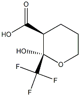 CIS-2-HYDROXY-2-(TRIFLUOROMETHYL)TETRAHYDROPYRAN-3-CARBOXYLIC ACID 结构式