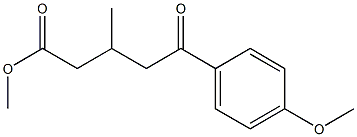 Methyl 5-(4-methoxyphenyl)-3-methyl-5-oxovalerate 结构式
