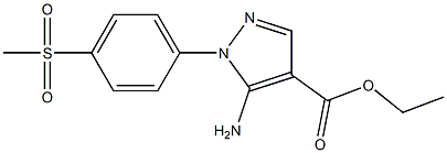 ETHYL 5-AMINO-1-(4-(METHYLSULFONYL)PHENYL)-1H-PYRAZOLE-4-CARBOXYLATE 结构式