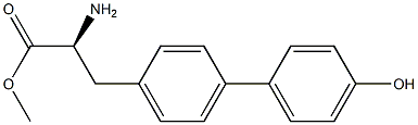 METHYL (2S)-2-AMINO-3-[4-(4-HYDROXYPHENYL)PHENYL]PROPANOATE 结构式