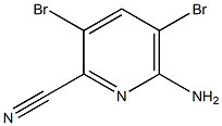 6-Amino-3,5-dibromopyridine-2-carbonitrile 结构式
