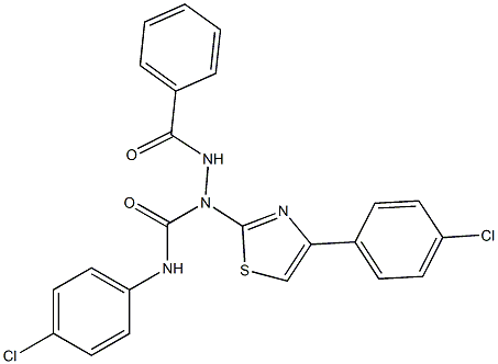 2-BENZOYL-N-(4-CHLOROPHENYL)-1-[4-(4-CHLOROPHENYL)-1,3-THIAZOL-2-YL]HYDRAZINECARBOXAMIDE 结构式