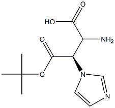 (R)-2-((叔丁氧基羰基)氨基)-3-(1H-咪唑-1-基)丙酸 结构式