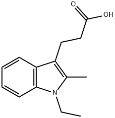 3-(1-ETHYL-2-METHYL-1H-INDOL-3-YL)-PROPIONIC ACID 结构式