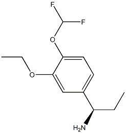 (1R)-1-[4-(DIFLUOROMETHOXY)-3-ETHOXYPHENYL]PROPYLAMINE 结构式