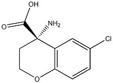 (4S)-4-AMINO-6-CHLOROCHROMANE-4-CARBOXYLIC ACID 结构式