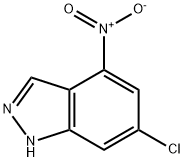 6-氯-4-硝基-1H-吲唑 结构式