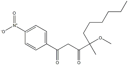 4-Methoxy-4-methyl-1-(4-nitro-phenyl)-decane-1,3-dione 结构式