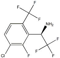 (1R)-1-[3-CHLORO-2-FLUORO-6-(TRIFLUOROMETHYL)PHENYL]-2,2,2-TRIFLUOROETHYLAMINE 结构式