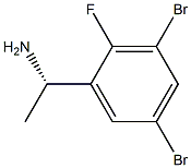 (1S)-1-(3,5-Dibromo-2-fluorophenyl)ethylamine 结构式