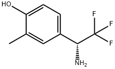 4-((1R)-1-AMINO-2,2,2-TRIFLUOROETHYL)-2-METHYLPHENOL 结构式