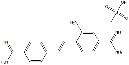 2-AMINOSTILBENE-4,4'-DICARBAMIDINE METHANESULFONATE SALT 结构式