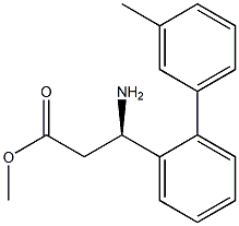 METHYL (3R)-3-AMINO-3-[2-(3-METHYLPHENYL)PHENYL]PROPANOATE 结构式